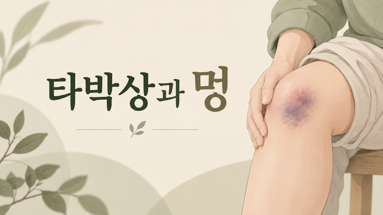 13. 타박상과 멍 | 부딪힌 뒤 멍이 생기는 이유와 색 변화